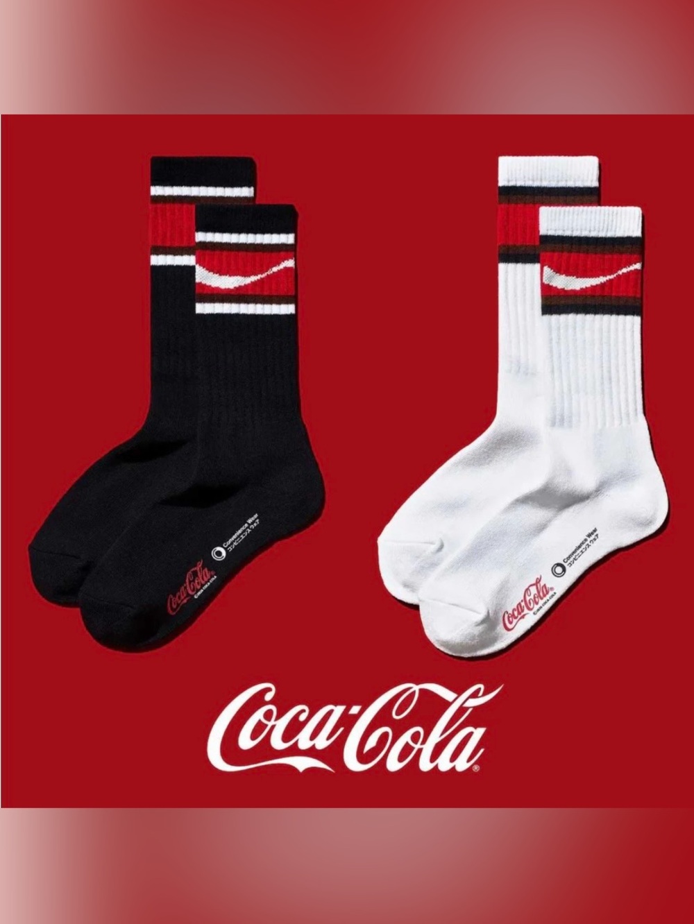 ❤️NWT❤️ FAMILYMART Coca-Cola Socks Japan Exclusive